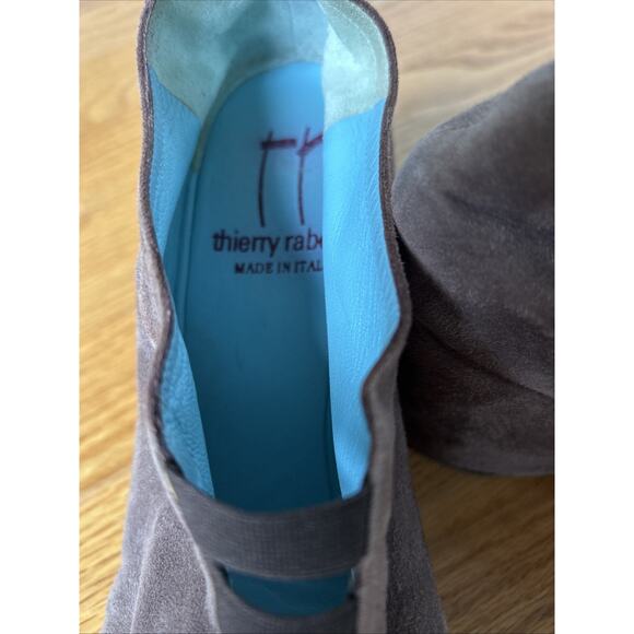 Thierry Rabotin Wedge Brown Leather Suede Round Toe Straps Shoes Size EU38/US7.5 - Picture 3 of 11